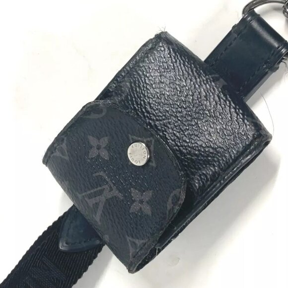 LOUIS VUITTON M80220 MonogramEclipse Lanyard Airpods Earphone case with strap - Picture 8 of 11